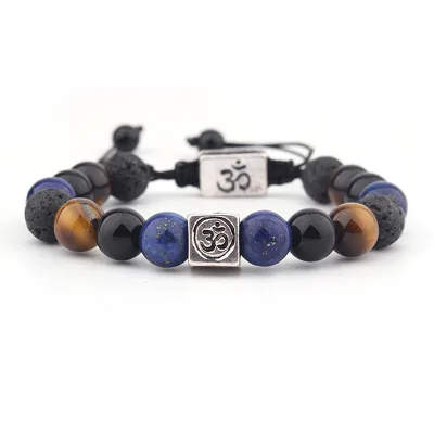 Fashion woven bracelet alloy 3D Yoga bracelet