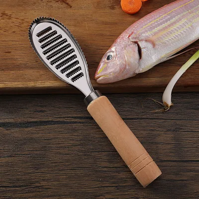 Thickened Fish Scale Artifact Stainless Steel Fish Killing Tool Household Scale Remover Scale Brush New Scale Scraping Artifact