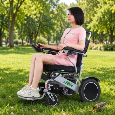 Electric Wheelchair Black Metal Ce Aluminium Alloy Electric Chair Cable with Chair Control Device Motorized Chair Stand up Price