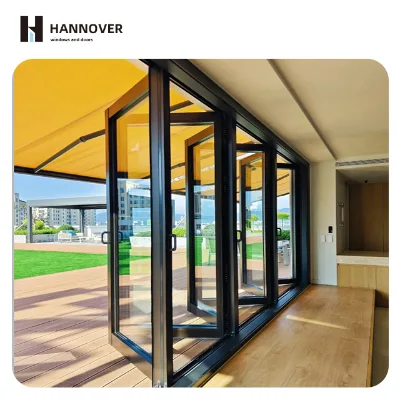 HANNOVER Thermal Break Folding Door Double Glazing Low-E Energy Saving Sound Insulation Modern Minimalist Exterior Villa Mall