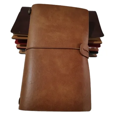 Eco- Friendly Soft Cover Refillable Books Travel Hiking Tan Color Custom Journal Printing Agenda Leather Diary Brand Notebook