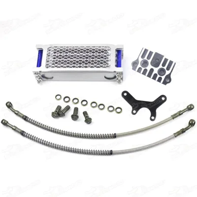 Oil Cooler Radiator CNC Plate Hose XR70 CR70 Dirt Pit Monkey Bike 110cc 125cc 138cc 140cc for CR Engine Cooling Cool Down Fin