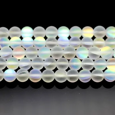 Wholesale High Quality polished Round Glass Beads Synthetic Stone Beads for Jewelry Making
