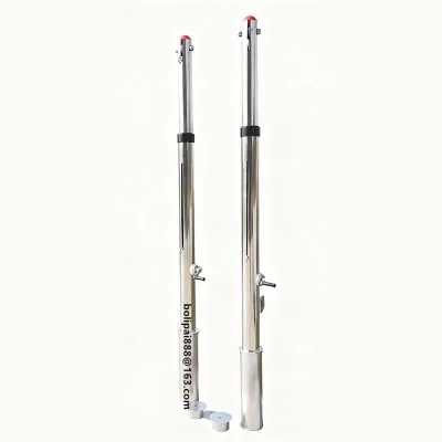 Manufacturer Heavy-Duty Stainless Steel Inground Volleyball Pole Net Set 2.0-2.45 M Height Adjustable 3mm Thick Steel Tube