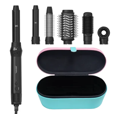 Professional Ionic Hair Dryer Brush 1500W Straightening & Curling Styler 110,000 RPM DC Motor Plastic Household Electric Tool