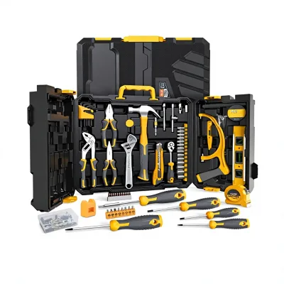 Xi Meng Household Tool Set Yellow Gray Series Screwdriver Adjustable Wrench Chromium-vanadium Steel Canvas Tool Bag Auto Repair