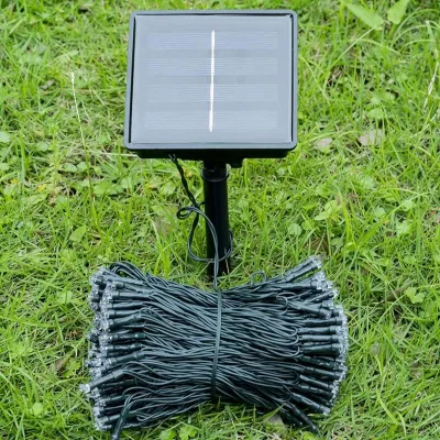 Solar String Lights Series 10m 100ledsXmas Rubber String Light Flashing Garland Lighting Christmas