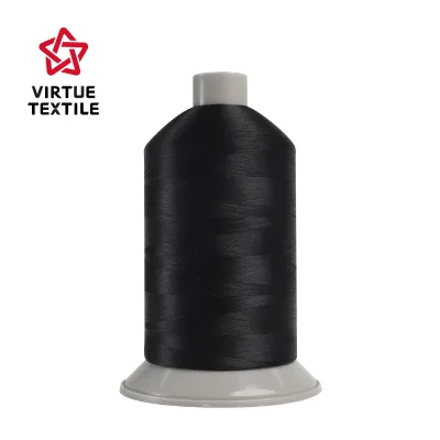 Virtue Textile Top Quality 100% Polyester Ring Spun Yarn 20s/2 40s/2 Dope Dyed Black Spun Polyester Yarn for Sewig and Clothing