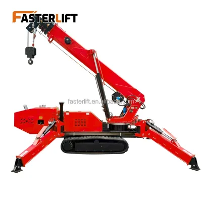 Tracked Spider Crane 12 Ton Optional Man Basket Wireless Remote Spider Crane