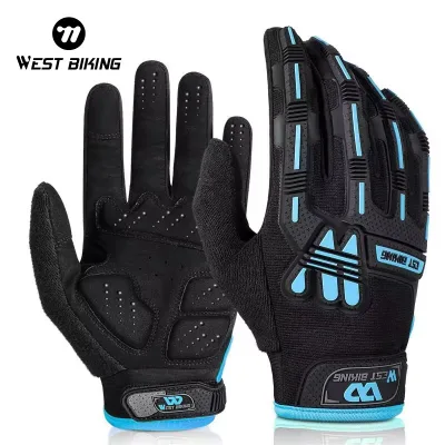 WEST BIKING Full Finger Mountain Racing Cycling Bike Gloves Bike Waterproof Sensitive Touch Screen Bicycle Cycling Gloves