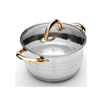 Best Seller Factory logo Cooking Soup Pots in Cookware Sets Kitchenware Sets 304 Stainless Steel Kitchen Ware Set for Home Usage