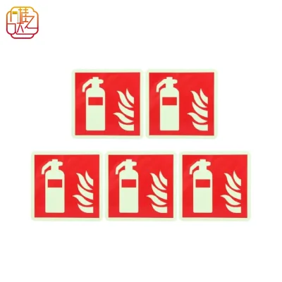 Fire Extinguisher Marking Safety Sign Stickers, Durable, Waterproof Protective Label Stickers, Luminous