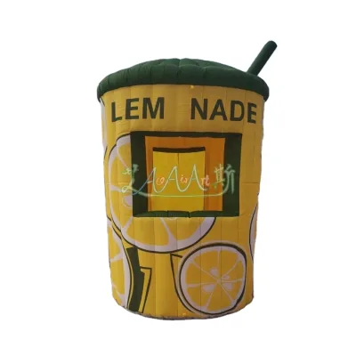 Fantastic Outdoor Inflatable Juice Cup Booth Sales Window Inflatable Drink Stand for Carnivals