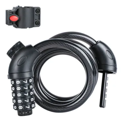 Bicycle Padlock Anti-Theft Safe and Durable 5-Position Bicycle Combination Cable Lock