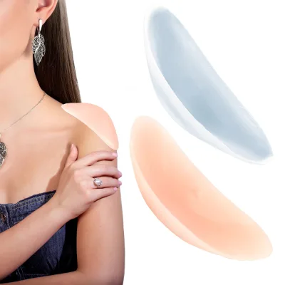 NEW Silicone Shoulder Anti Slip Padded Shoulder Pad for Woman Shoulder Enhancer Reusable Self-Adhesive Clothing Decoration 2024