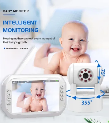 5 Inch Baby Monitor Intelligent Wireless Baby Watch Screen Monitor Baby Monitor Home Safety Camera System New Caring Travel