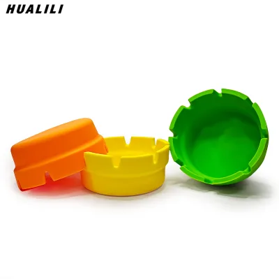 Silicone Non-Stick Ashtray with Floral Design Portable Multi-Purpose for Home Office & Hotels