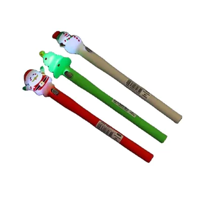 Wholesale  Christmas  Gifts Santa Claus Snowman Christmas Tree  Led Light  Pen