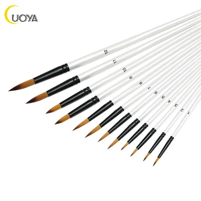 Diverse Bulk Paintbrushes Best Detail Acrylic and Hair Painting Brushes Nylon Hair Material for Canvas