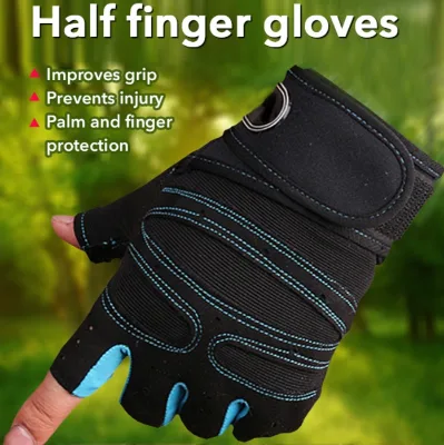 Ventilated Cushioned Stretchable Skin Friendly Adjustable Support Heavy Duty Non Slip Weight Lifting Sports Fitness Gloves