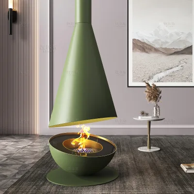 Hanging Designer Art Fireplace Modern Chimenea De Gas Fireplace Indoor Smokeless Gas Stove