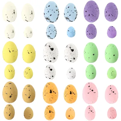 Children's Easter Party Egg Decorations Large Medium Small Size Simulation Colorful Eggs Gift Box Desktop Decoration Foam Eggs