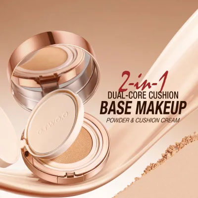 OTWOO 2 in 1 Cushion Foundation & Setting Powder Soft Focus Waterproof Oil Control Concealer & Brightening Effects