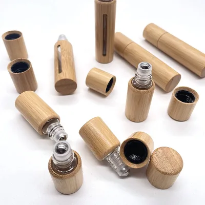 CNGLEE Hot Selling Handmade 3ml 5ml 10ml Bamboo/Polyester Roll on Bottle Shell Perfume & Essential Oil Cosmetics From Zhejiang