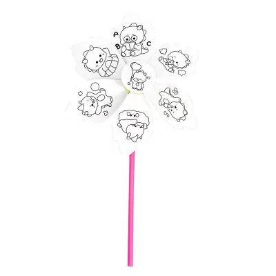 Creative Drawing and Painting Kids Girls Coloring DIY Toys Blank Painting Windmill Children Creative Educational Toys