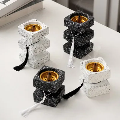 Handheld Resin Tassel Square Layer Incense Burner Middle Eastern Arab Festival Home Decor Ornament Cross-Border Diffuser