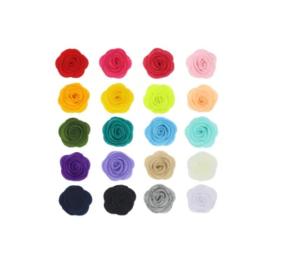 Hot Selling 4cm Handmade On-woven Flowers Hair Decorative Fabric Flowers for DIY Clothing Shoes Hats Bags Artificial Flowers