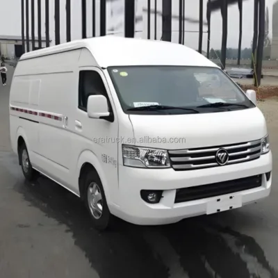 New FOTON View G9 4*2 LHD RWD Closed Box Minivan High Top Manual Euro4 Cargo Truck for City Courier & Small Freight Transport
