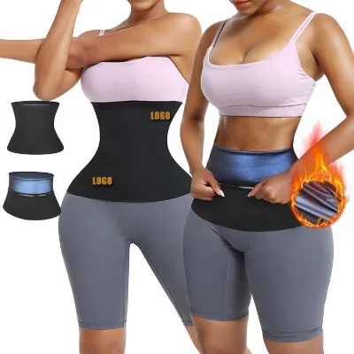 Waist Trainer Sports Fitness Sweat Band Female Waist Blue Film Coated Sweat Elastic Retraction Band
