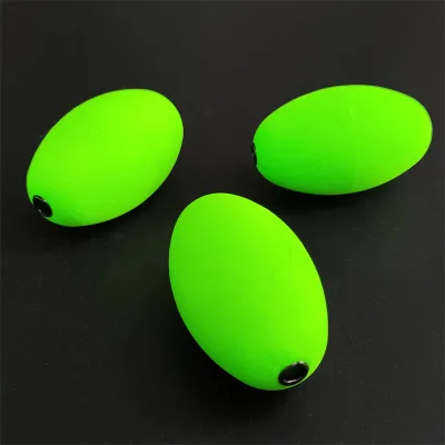 Green Color 2.5 Inch Oval Fishing Float Floats for Popping Cork Rigs