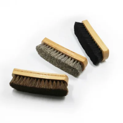 Premium High-Performance Horsehair Shoe Brush Natural Horsehair Dr.King SH-0058 for Shoe Care