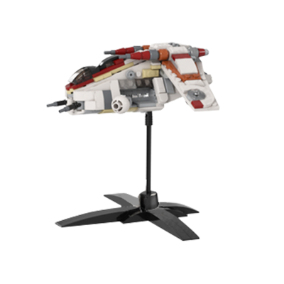 Funbuild Star Bricks Micro Size Wars Republic Gunship Episode II Minifigs Helicopter Construction Building Blocks Toys