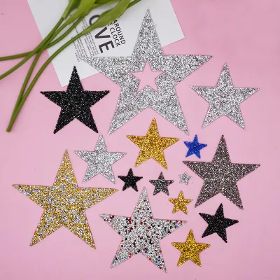 Star Christmas Rhinestone Heat Transfer Iron on Patches Manufacturers Crystal Glass Rhinestones Hotfix Trim Clothes Accessories