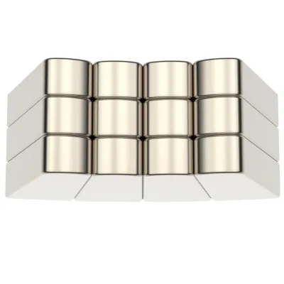 Reliable N48H DC Motor Magnet Permanent with Zinc Plating Magnetic Gear Boxes NdFeB High Temp Resistance 120C Bending Welding
