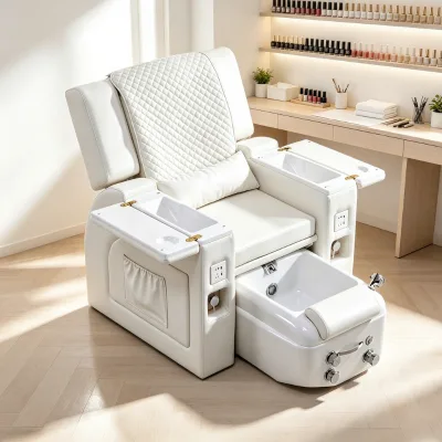 Modern Style Electric Pedicure Chair  With Power Outlet Storage Pocket for Nail Salon
