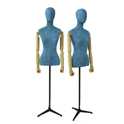 Chinese Factory Fabric Torso Mannequin Head Female Dummy Dress Form Mannequin