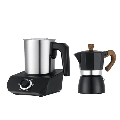Hot Sale Electric Stainless Steel Milk Frother for Household and Hotel Use with Cold and Hot Foam Functions Coffee Maker