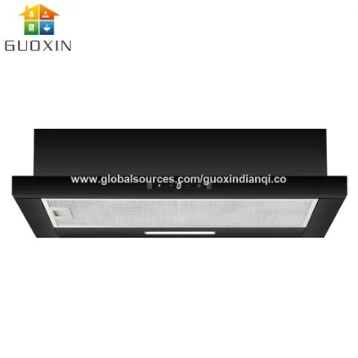 Factory price slide out black range hood for kitchen