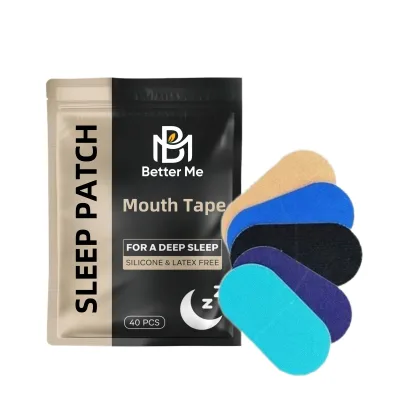 US Top Brand Manufacture Snoring Mouth Tape Black Hostage Cotton Sleep Strips Patch Mouth Tape for Sleeping