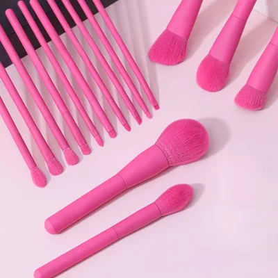 Vegan natural hair makeup brushes with customize box for face set packaging box