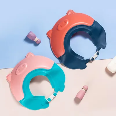 Hot Selling Cartoon Baby Shampoo Protective Hat Adjustable Ear Protection Waterproof Baby Shower Cap