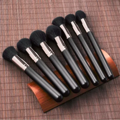 7pcs Face Brushes Set Flat Foundation Powder Brush Highlight Contouring Make up Brushes Angled Shape Blush Own Custom logo Set