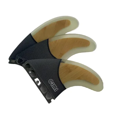 Hot Sale High Quality Light Weight Bamboo Carbon Fiberglass Surfing Single Tab Surfboard Fins Sets for Sale