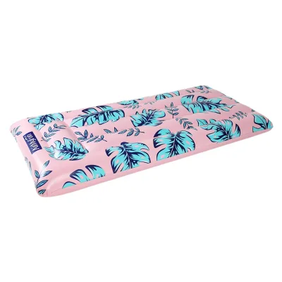 Wholesale Tropical Leaf Inflatable Pool Float Adults Thickened PVC Floating Lounge Mat Stylish Print Summer