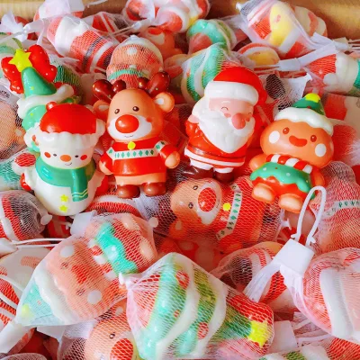 New Christmas Stress Relief Squeeze Toy Santa Reindeer and Tree Decorations Slow Rebound Christmas Mini Toys