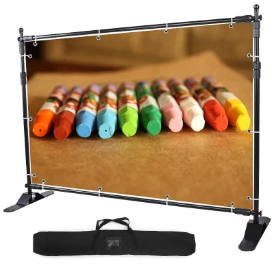 Factory Portable Aluminum Retractable Backdrop Stand Adjustable Banner Stand for Photo Studio Accessories